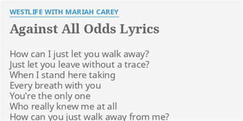 lyrics to against all odds